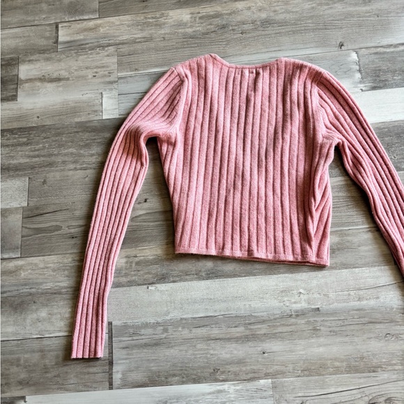 Reformation Pink Ribbed Knit Top - Picture 4 of 5